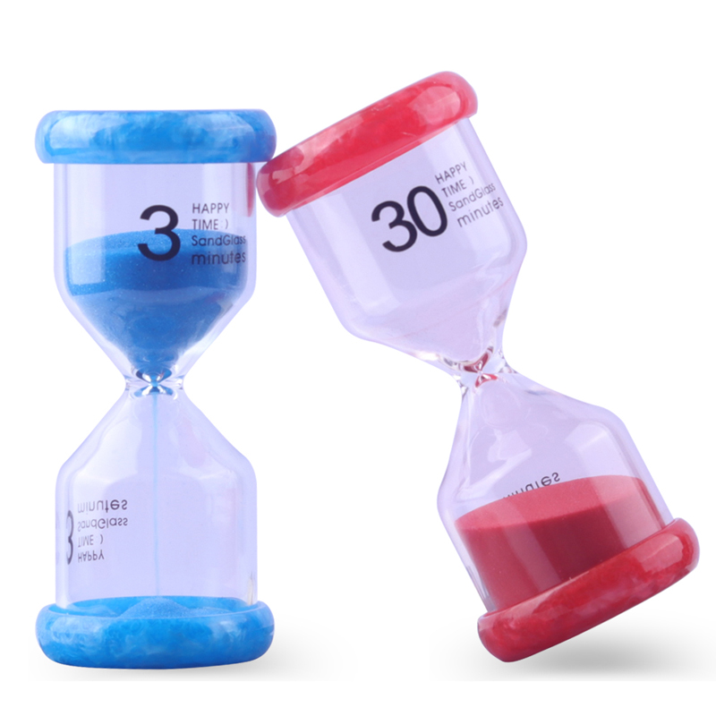 Bestseller colorato timer di sabbia di plastica in plastica orologio 2/3/5/10/15/30 min per i giochi per bambini decorazioni class